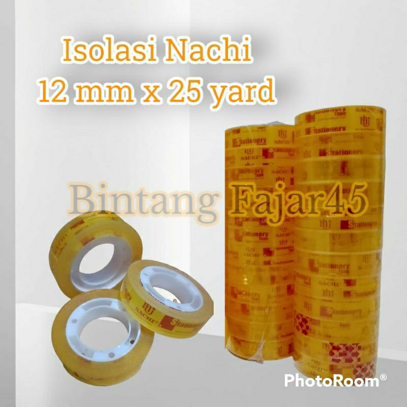 

( 1 slop) isolasi nachi 12mm x 25 yard/ isolasi kado