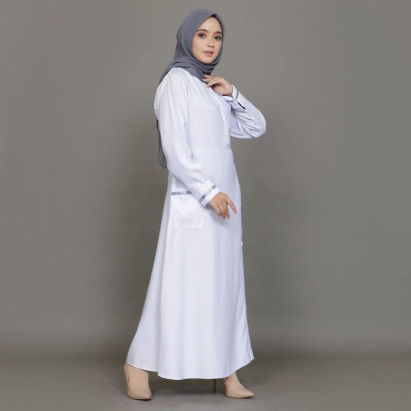 GAMIS NIBRAS / GAMIS PUTIH /GAMIS MURAH /DRESS /PUTIH