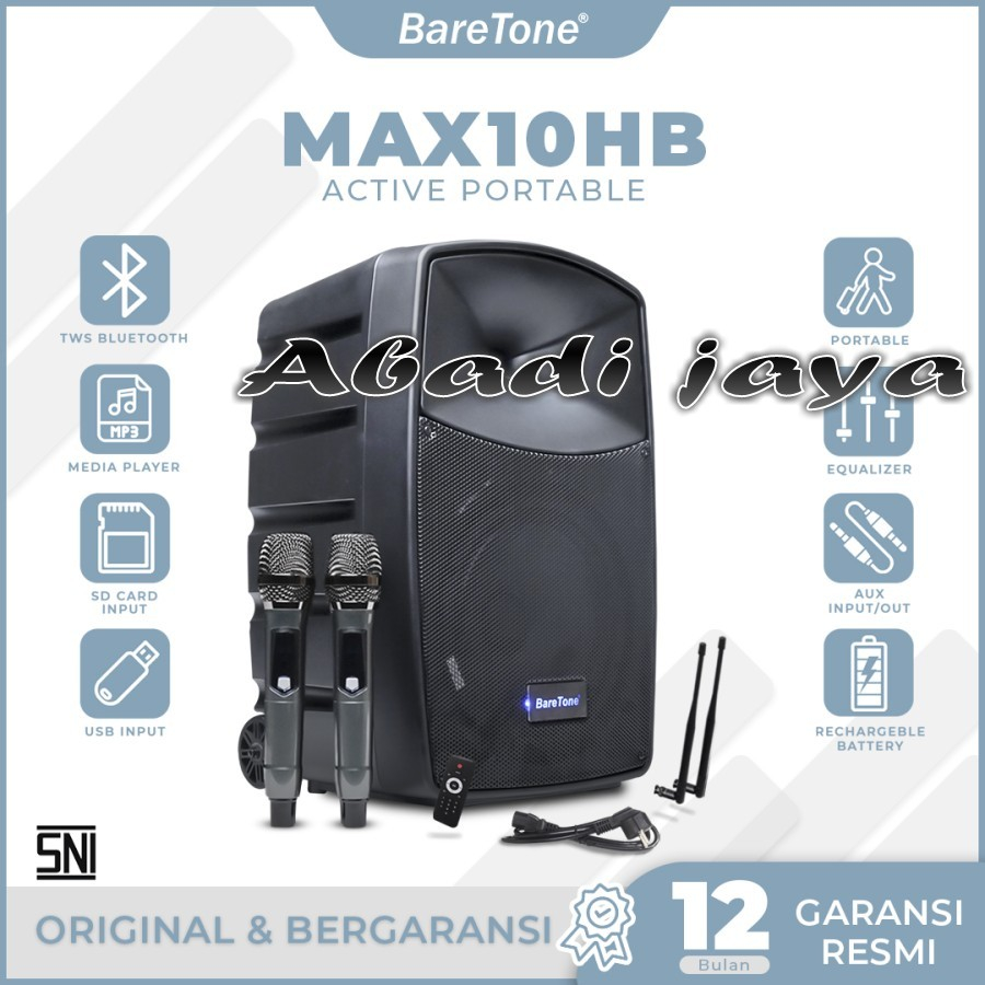 wireless portable baretone max10hb 10 inch max 10hb original