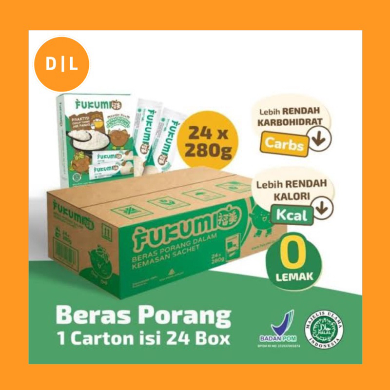 

Fukumi Beras Porang sachet 1 dus isi 24 Box - DUS