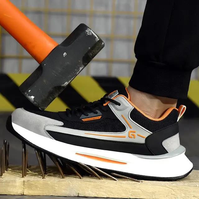 Guyisa Sepatu Safety Sneakers New List Orange