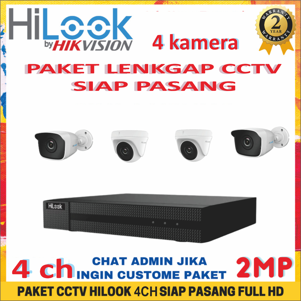 Paket cctv hilook audio 4 channel