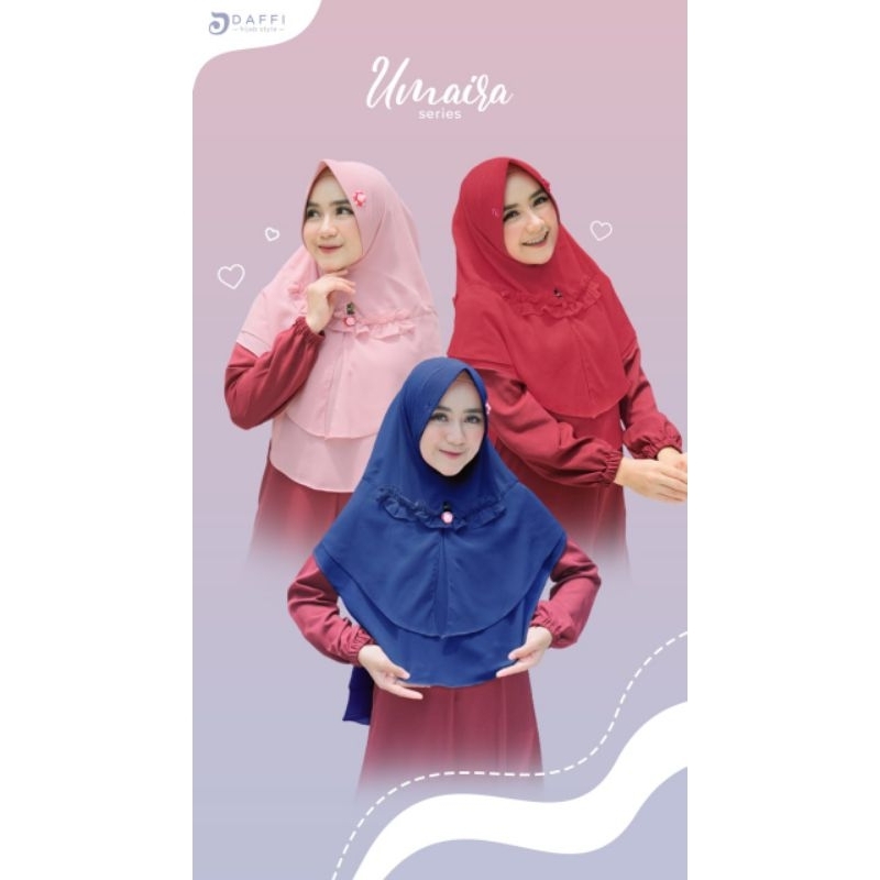 UMAIRA ORIGINAL DAFFI HIJAB KHIMAR BABYDOLL CERUTI LAYER PREMIUM
