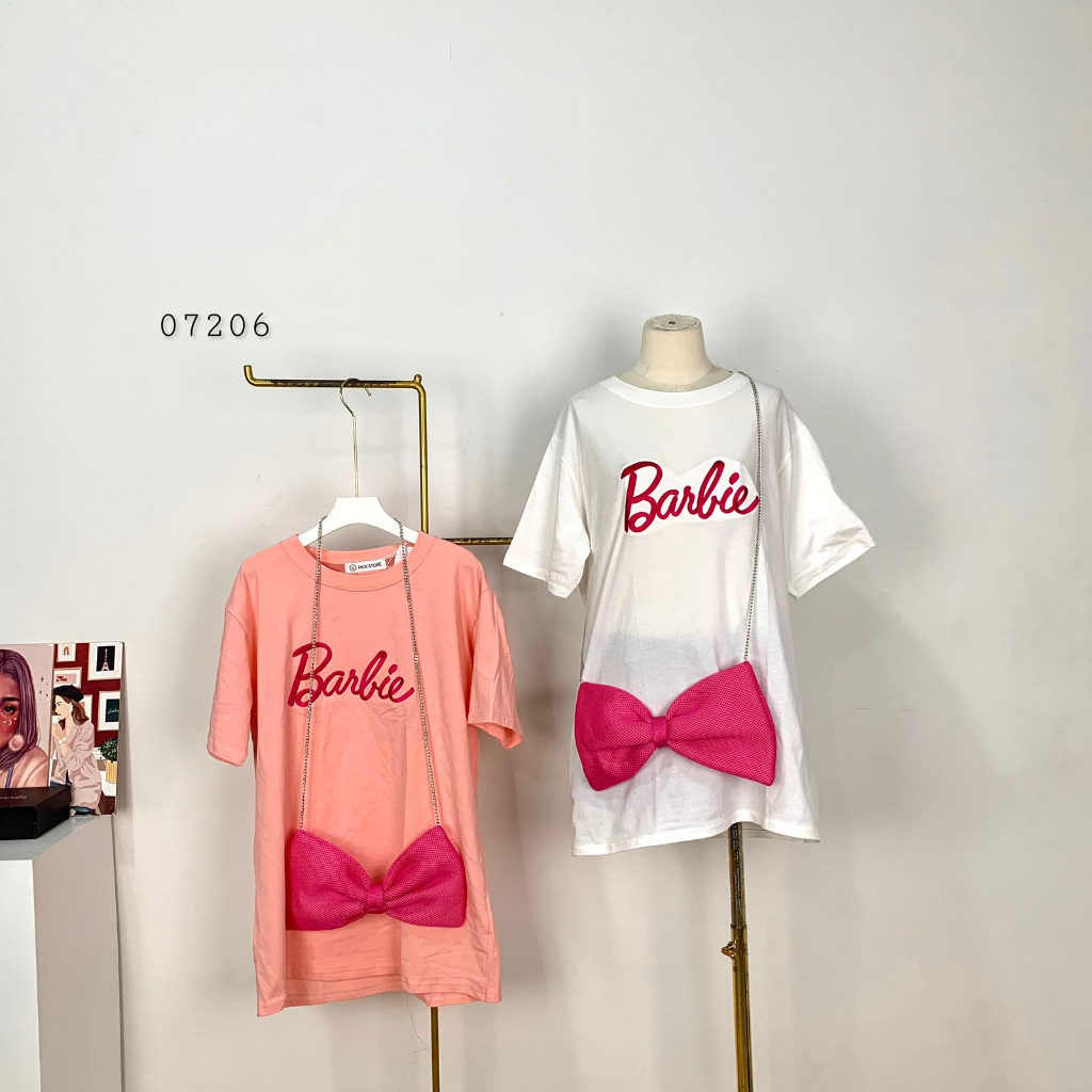 KAOS OVERSIZE PICK STORE BANGKOK PREMIUM BARBIE BORDIR TEXT FREE ACC BIG KOE PREMIUM ATASAN KAOS OBL