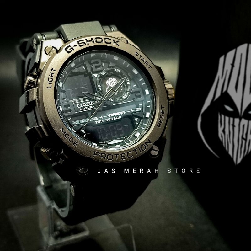 Jam Tangan Moon Knight  X G Shock GST Black Include Bonus