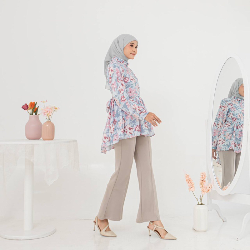 Fiori Blouse Multiway Knot / Baju Atasan Crinkle Wanita