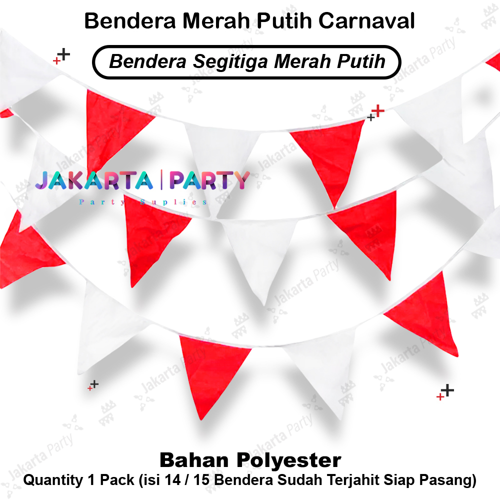 Bendera Segitiga Merah Putih / Bendera Segitiga Kain / Bendera Kain