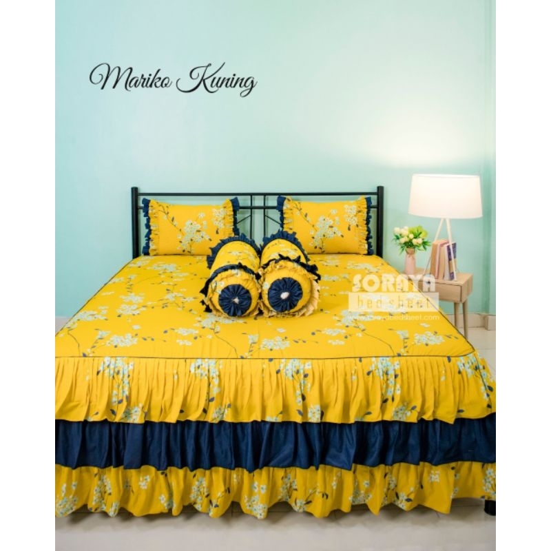 Ready stok seprai rupple /rimpel tingkat 3 Soraya Bedsheet UK.180*200*30
