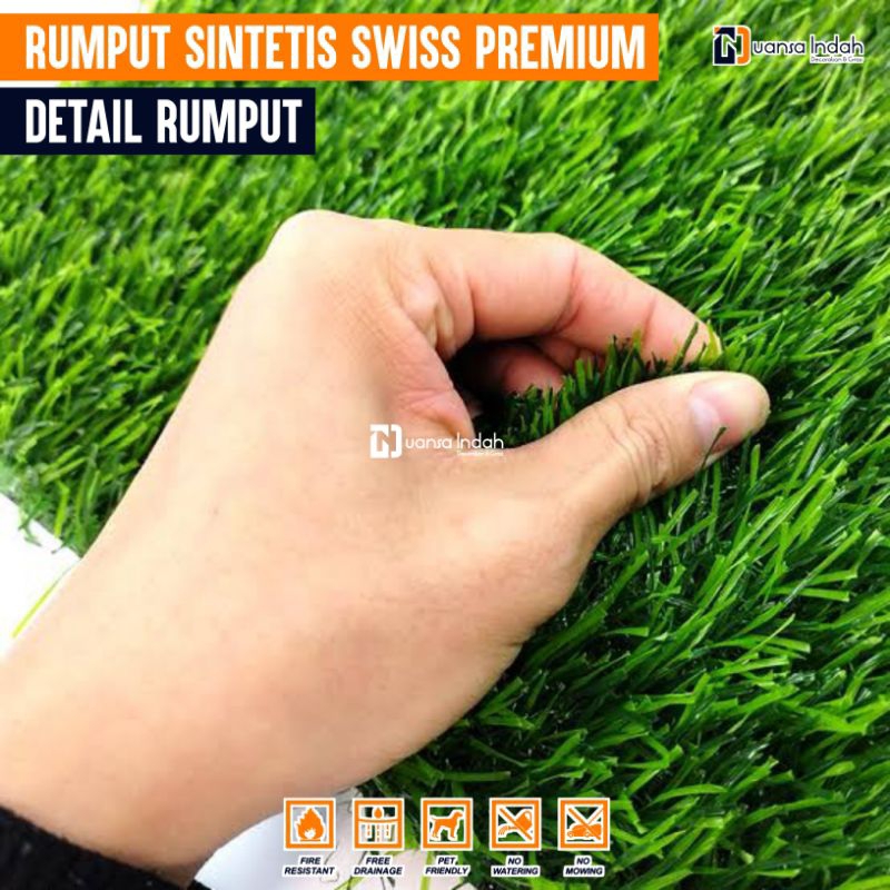 RUMPUT SINTETIS SWISS PREMIUM UKURAN 1x11 METER