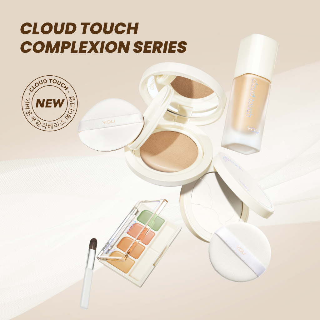 YOU Cloud Touch Blurring Skin Tint | Liquid Foundation | Natural Matte Finish | Tahan Lama 24 | Bedak Wajah SPF | Kosmetik