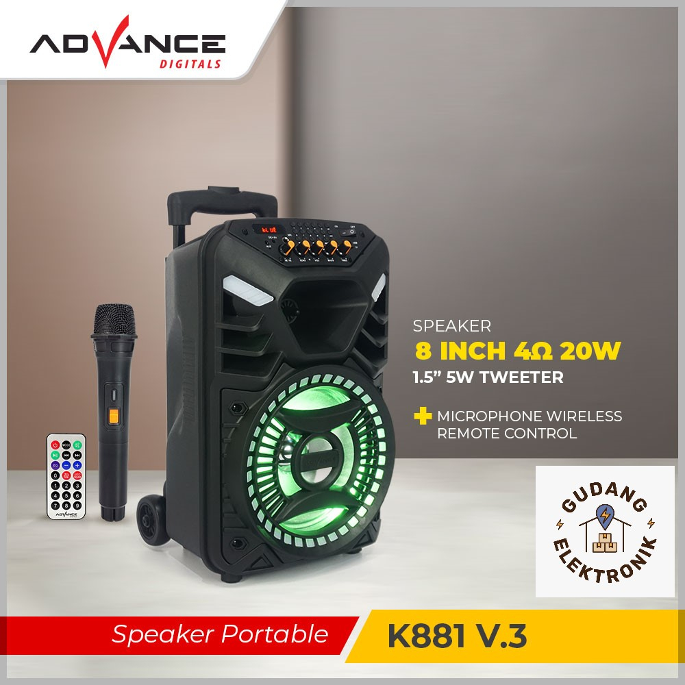 Speaker meeting bluetooth Advance K881 K-881 K 881 8 inch new