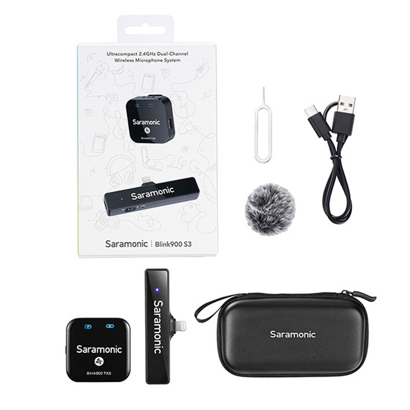 Saramonic Blink 900 S3 Lightning Wireless Microphone for Iphone iOS - Garansi Resmi 2 Tahun