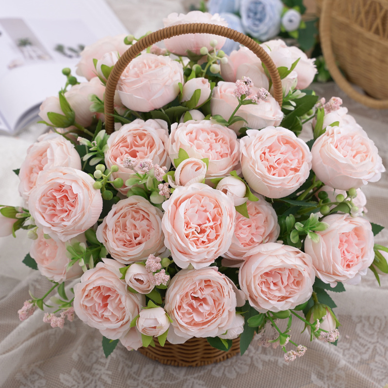 Bunga Rose Mawar Plastik Tangkai Murah Artificial Rose Jepang Dekorasi Pelaminan Wedding Premium BG02