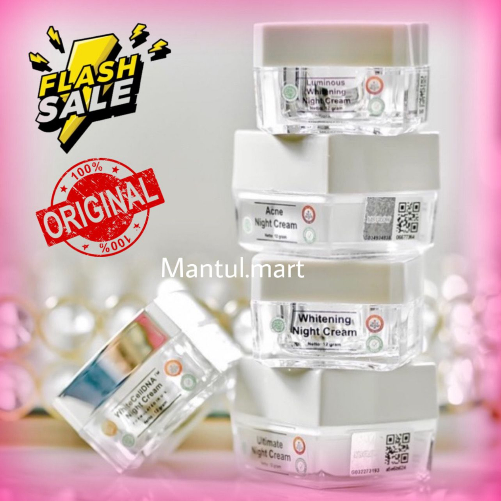 NIGHT CREAM MS GLOW / CREAM MALAM MS GLOW / LUMINOUS , ACNE , ULTIMATE , WHITENING