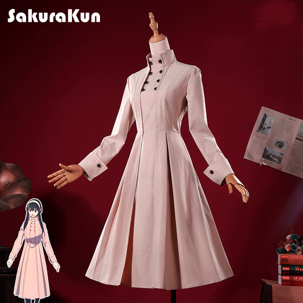 (PDS) KOSTUM COSPLAY YOR FORGER GAUN PINK SPY X FAMILY