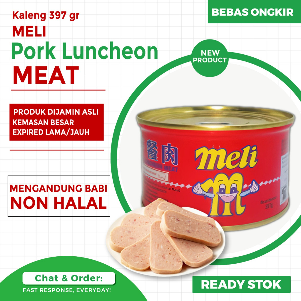 

MELI Ham Maling Pork Luncheon Meat 397gr - NON HALAL
