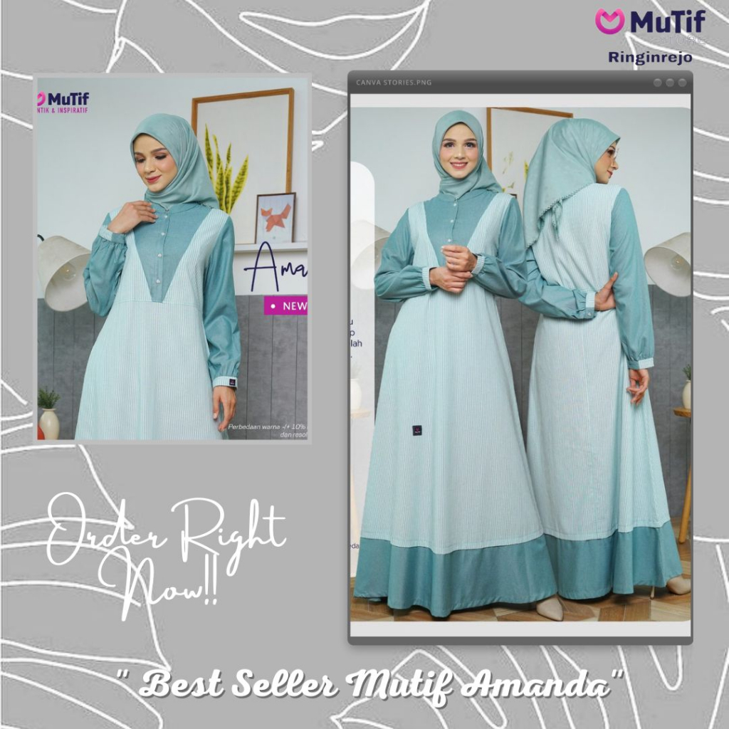 MUTIF AMANDA / MUTIF GAMIS TERBARU / MUTIF AMANDA TERBARU / GAMIS MUTIF DEWASA / GAMIS CANTIK MUTIF 
