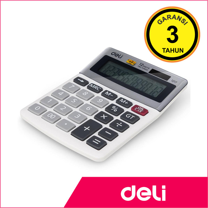 

Deli 1217 Calculator Desktop Kalkulator Meja Kantor Office 12 Digits