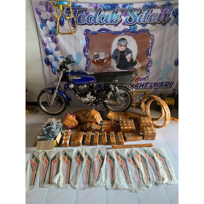 striping sticker grafic Honda cb k5 original striping sticker stiker honda cb cb100k5 cb100 k5