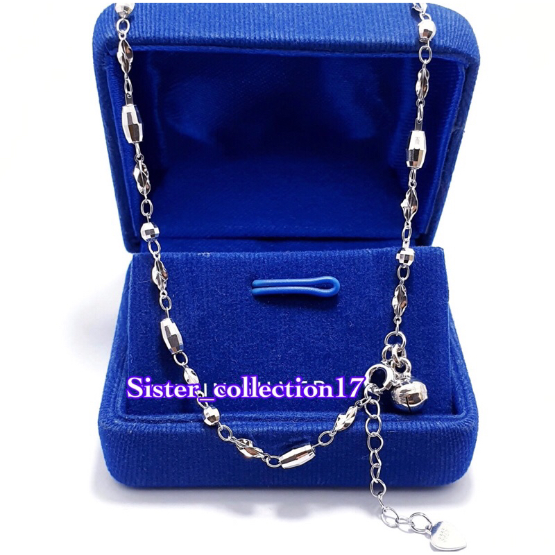 Gelang kaki wanita gelang kaki cewek gelang kaki perak 925 lapis emas putih