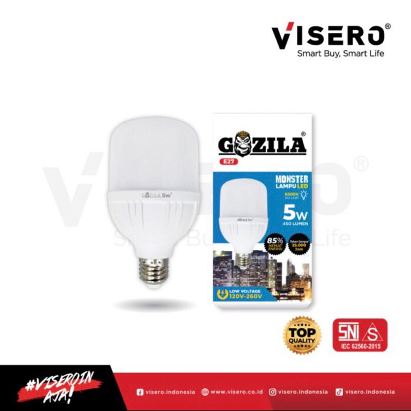 LAMPU LED BULB GOZILA 5W VISERO