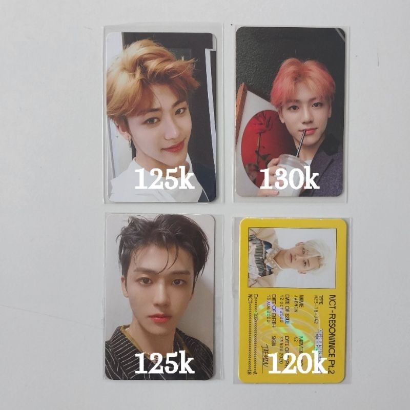 Photocard NCT Jaemin Pop Ice We Go Up, ID Card Resonance, Arrival, Empathy Reality