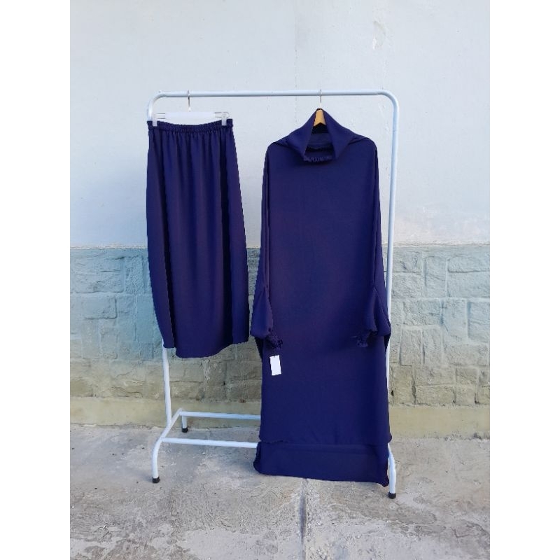 french khimar instan set rok