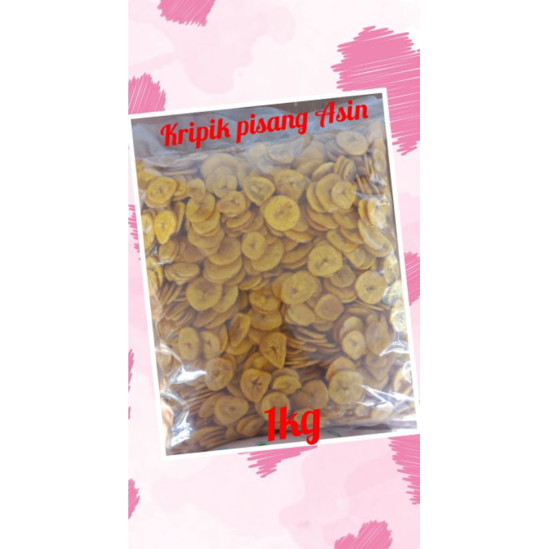 

keripik pisang koin rasa asin 1kg,