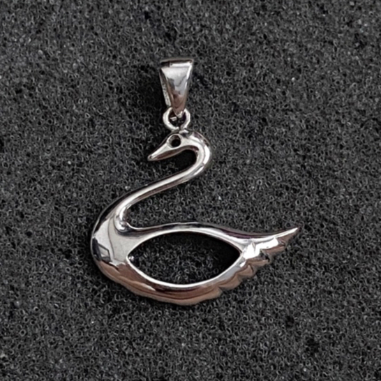 Liontin Perak 925 Angsa Swan Pendant