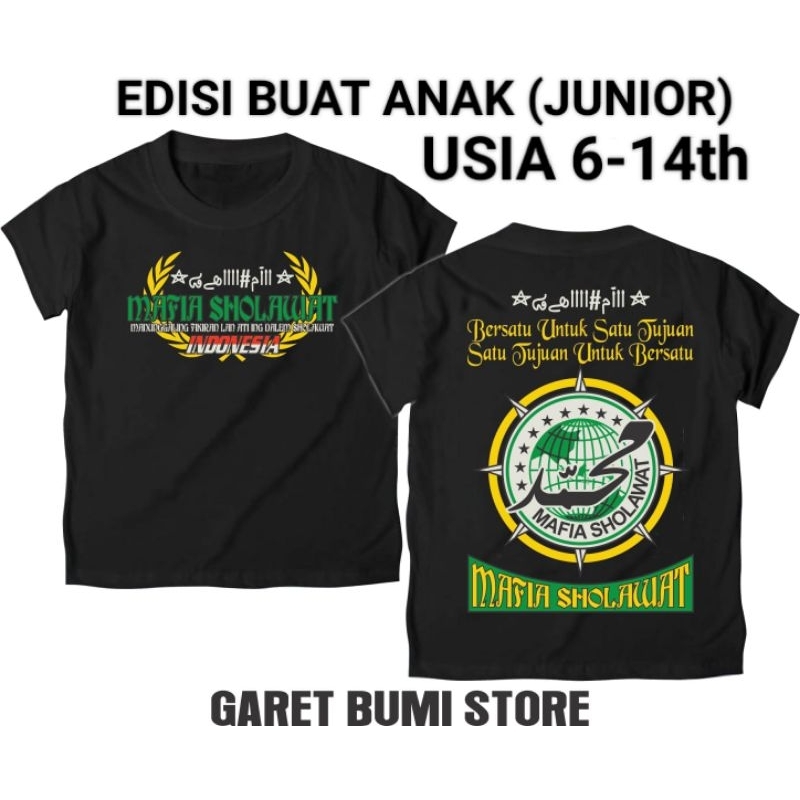 kaos mafia sholawat anak,mafia sholawat junior,kaos NU anak,kaos santri anak