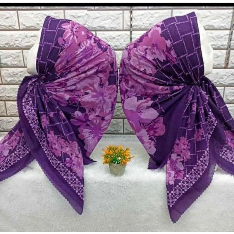 (COD) Hijab segi empat voal/krudung shofa bahan tidak licin