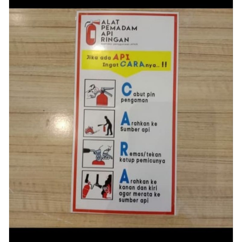 

STIKER VINIL CARA PENGGUNAAN APAR TABUNG API RINGAN