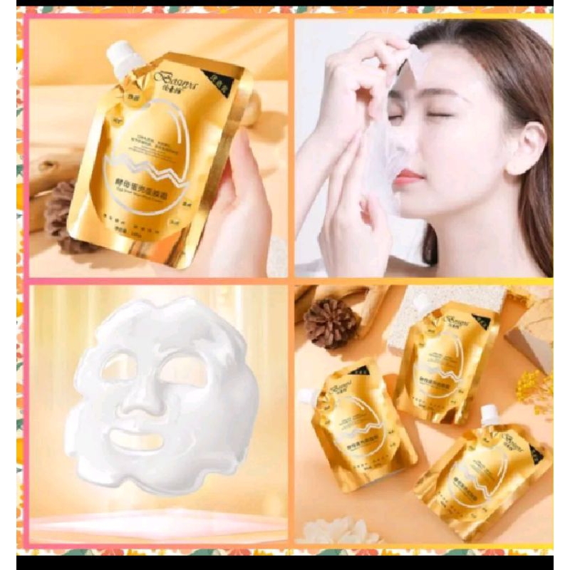 Egg Shell Yeast Mask Cream Masker Wajah Telur