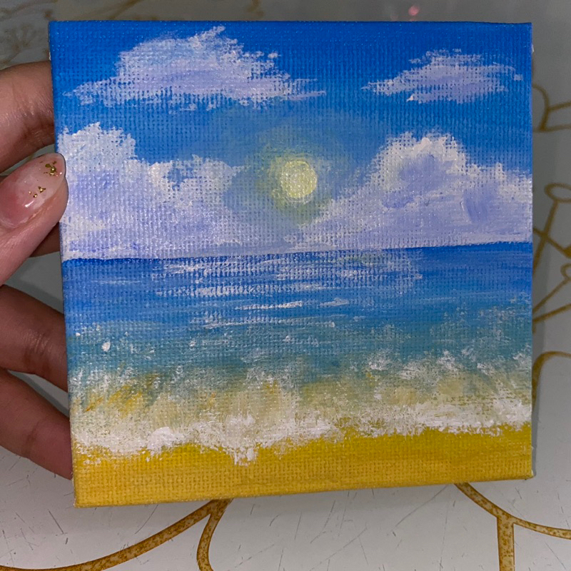

HAND PAINTED SCENERY ON PANEL CANVAS (10x10CM) Pajangan/Hadiah