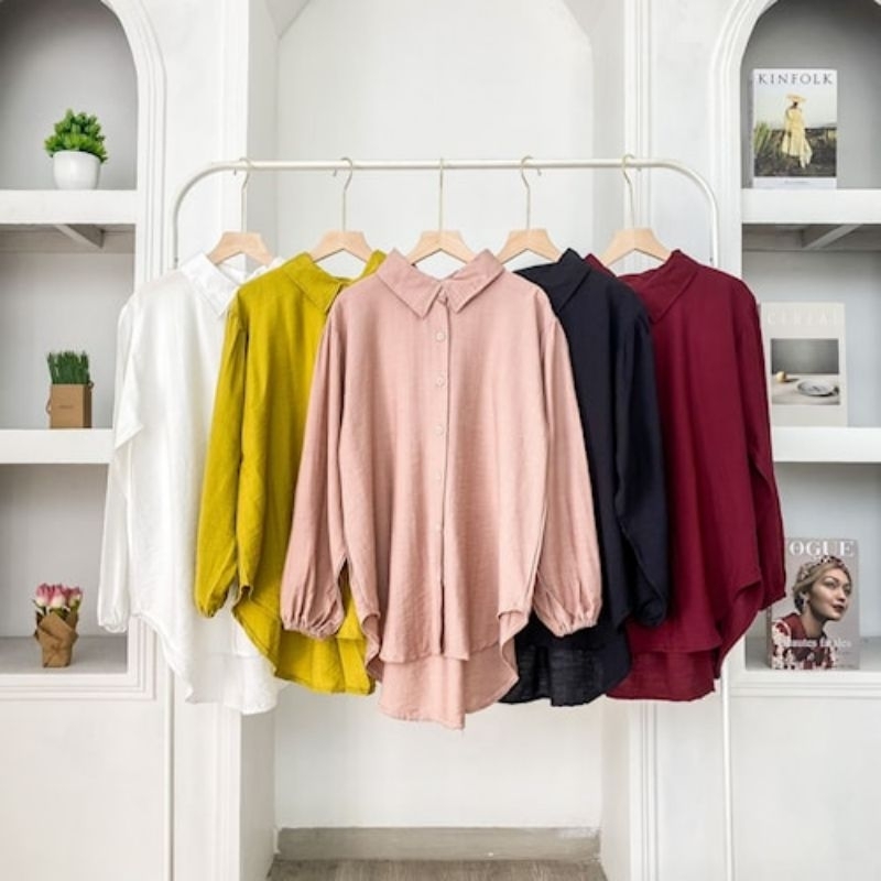 Baju blouse wanita terbaru model HANEEN SHIRT 2023