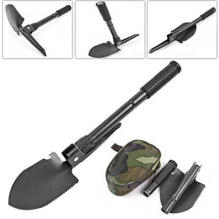 Pacul Lipat Militer Portable Black / cangkul lipat / cangkul / hitam