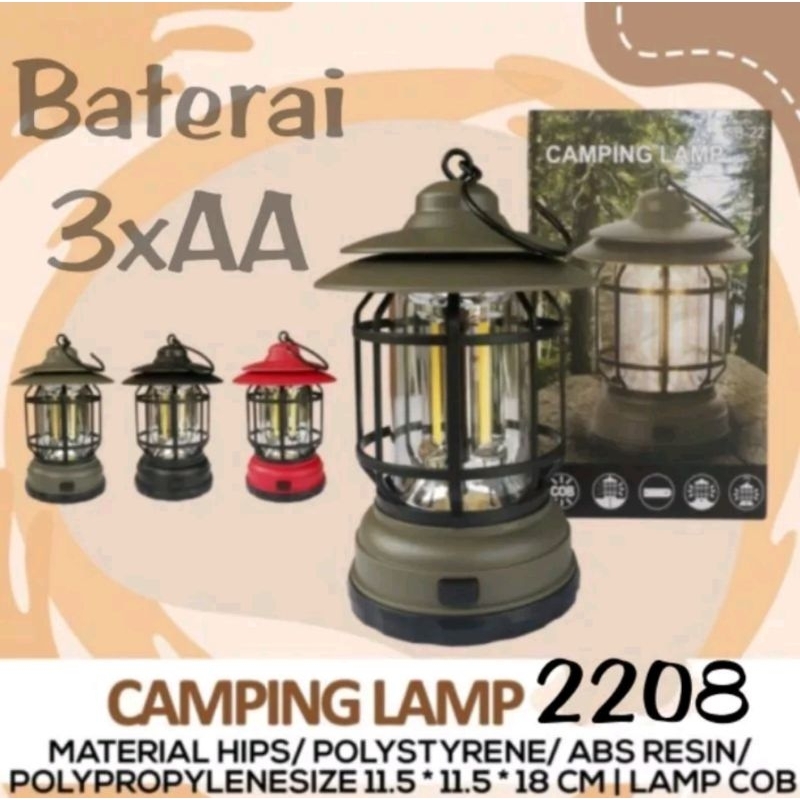 Lampu Camping emergency batrai (A2) - lampu emergency lampu darurat - lampu pilar outdoor - lampu tenda camping