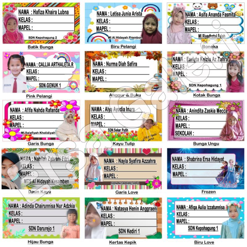 

Isi 20 Stiker Buku Mata Pelajaran Stiker Mapel Buku Tulis