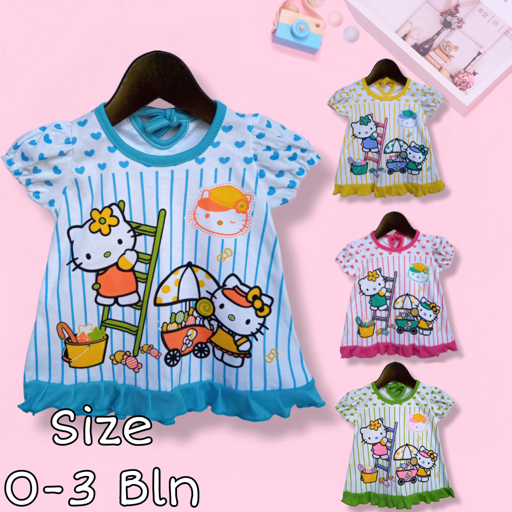 23401 - DRESS BAYI CEWEK DRES ANAK BABY NEW BORN LUCU PAKAIAN KIDS BAJU PEREMPUAN 0 SAMPAI 3 BULAN T