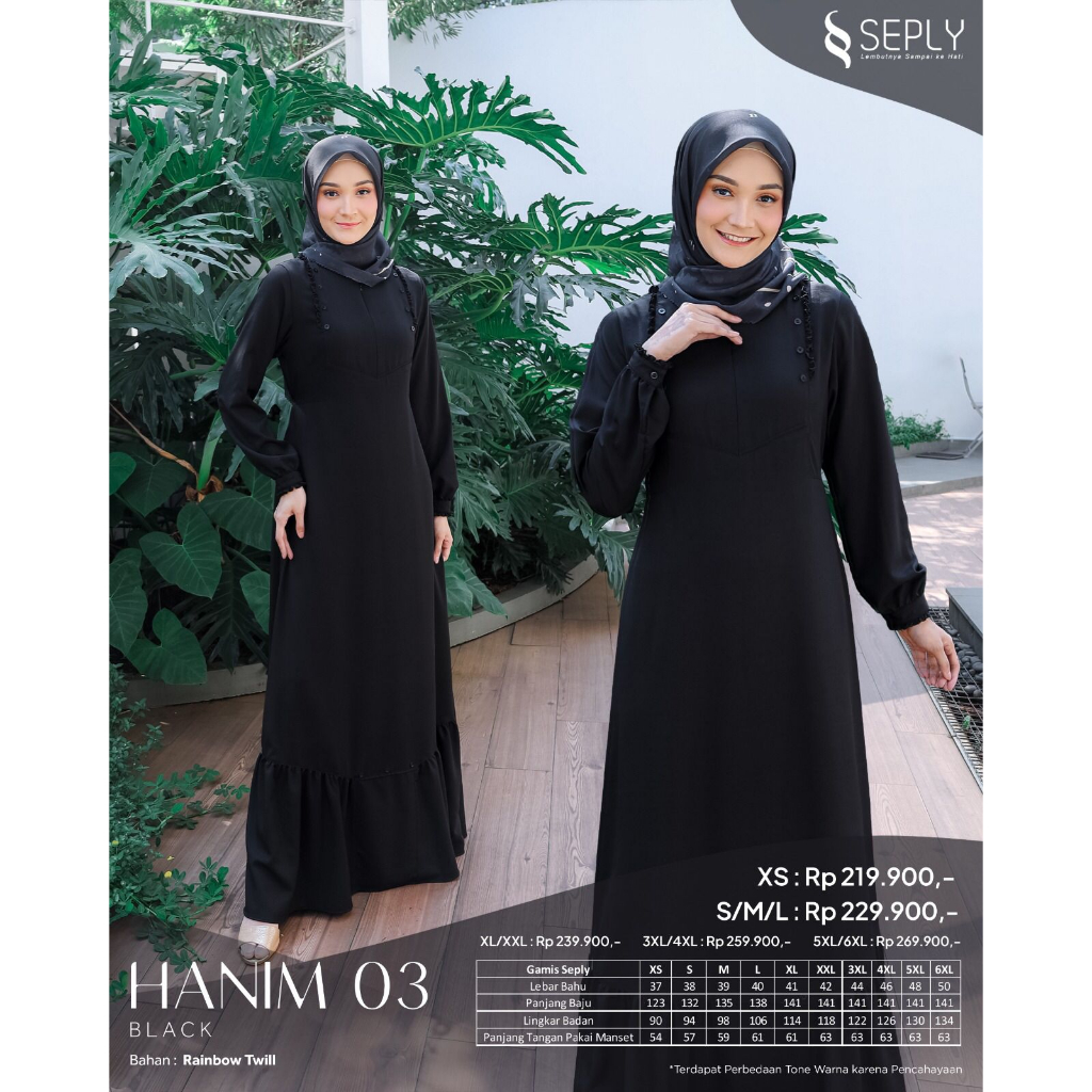 GAMS TERBARU HANIM 03 BLACK BY SEPLY