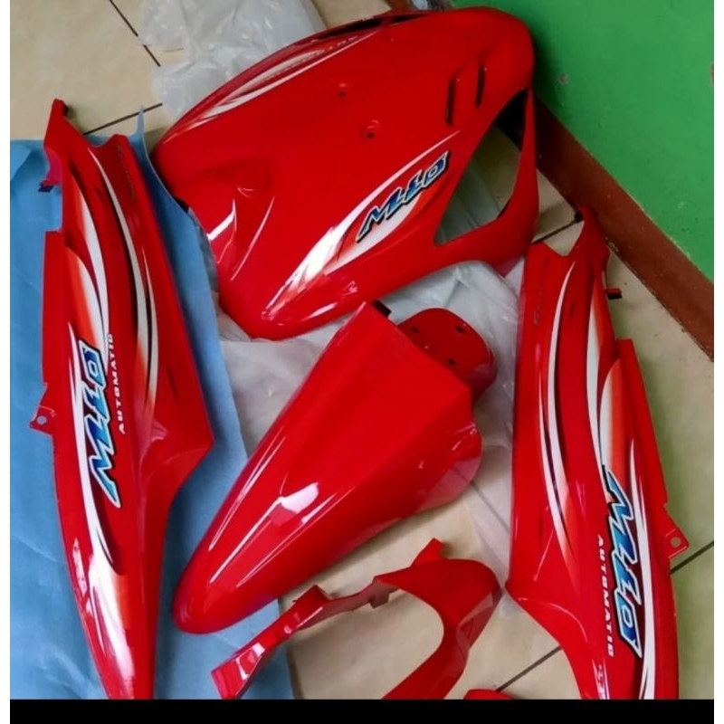 Body Halus Mio Sporty Merah Cabe + Striping full body Mio sporty 2007 merah