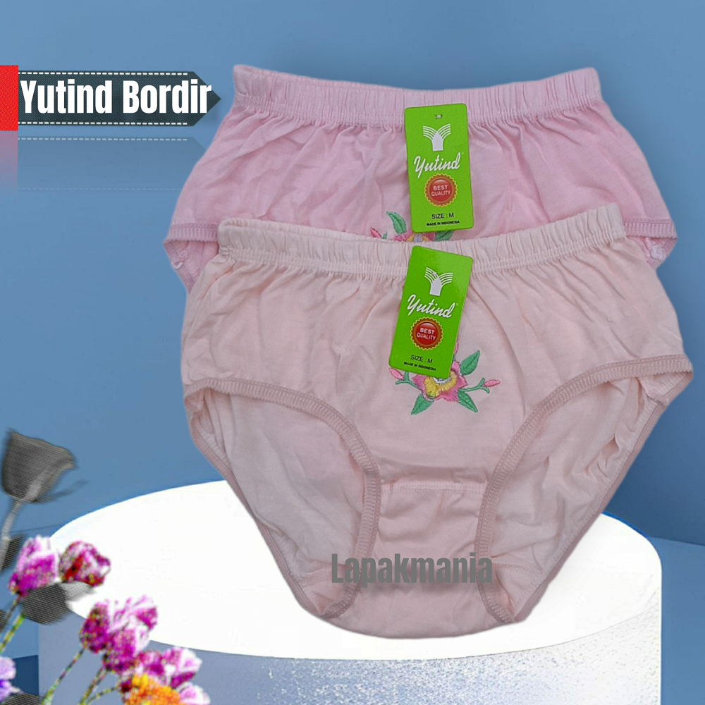 12pcs Celana Dalam Yutind Wanita Sablon & Bordir | CD Yutind Perempuan Dewasa | celana dalam lusinan