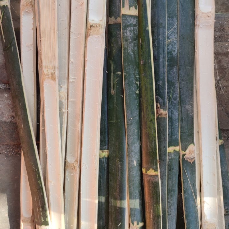 BAMBU BILAH SISIKAN 150CM SIAP PAKAI UNTUK LANJARAN AJIR TANAMAN ATAU KANDANG PAGAR