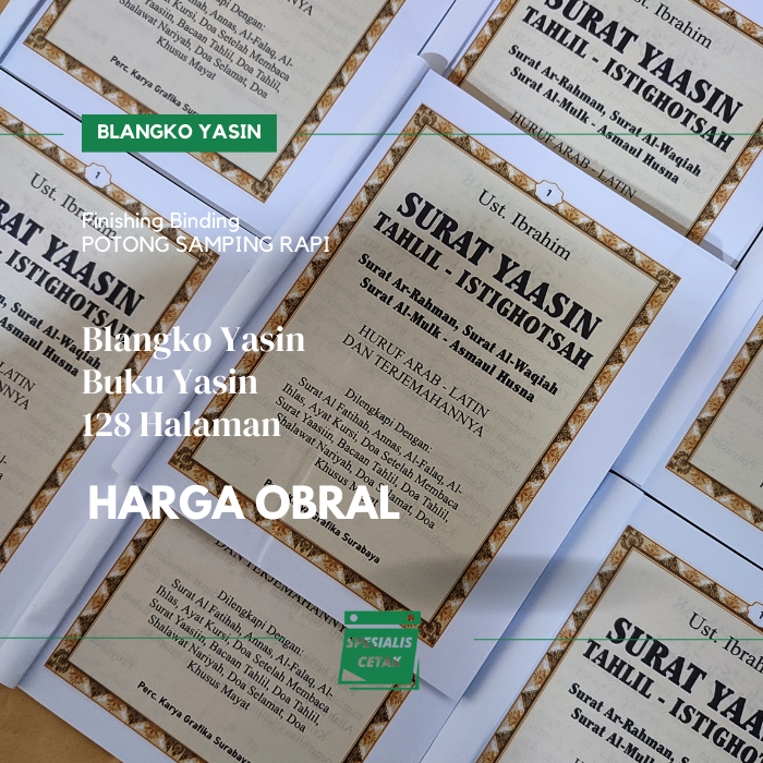OBRAL BUKU YASIN 128 HALAMAN TANPA COVER - BLANGKO YASIN 128 HALAMAN