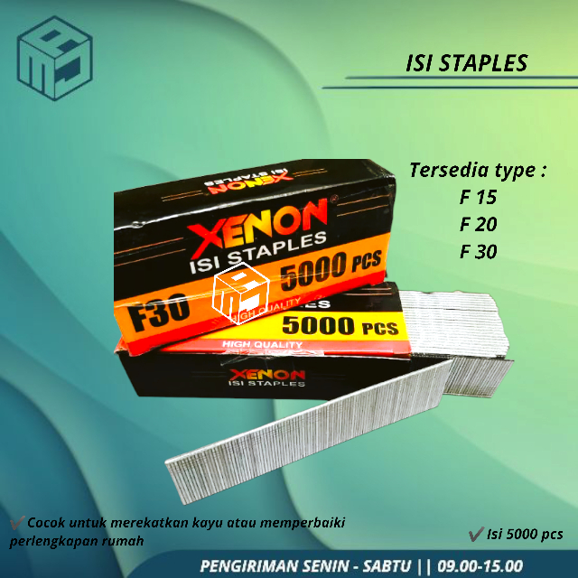 

Isi Staples Stapler Paku Tembak Angin Air Nailer Refill F15 F20 F30 Termurah