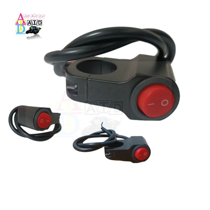 Saklar On-Off Lampu Tombol Saklar On-Off Stang/DiStang Universal Untuk Semua Motor Saklar 2tombol