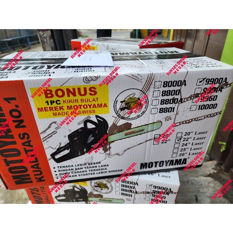 Chainsaw Gergaji Mesin Motoyama CS10000 10000 Bar 26 Inci