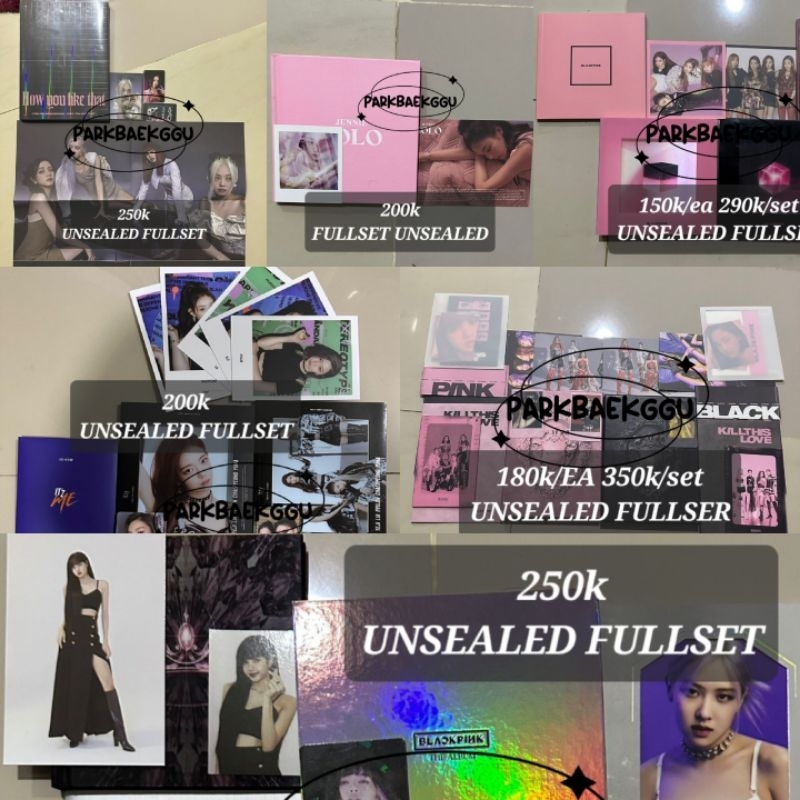 PRELOVED KPOP ALBUM BLACKPINK JENNIE SOLO FULLSET UNSEALED