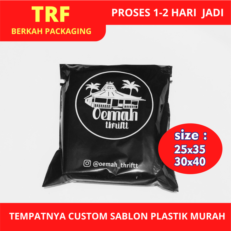 CUSTOM SABLON PLASTIK POLYMAILER MURAH