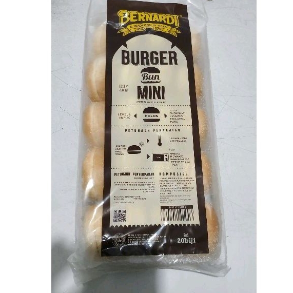 

BERNARDI roti burger mini polos 20